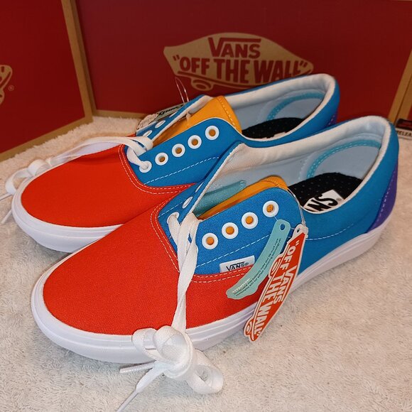 Vans Men's 8/Women's 9.5 Comfycush Era Blue Red Orange VN0A3WM92CC - Picture 1 of 12
